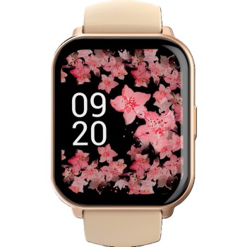 HiFuture ZONE2 Pink/Gold IP68 SmartWatch Supports Wireless Calling, 7day Battery & Health Monitoring Features