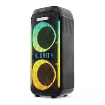 Majority Speakers Portable Karaoke PULSE P2 120W 2x6.5'' Wired Mic BT/USB/RGB UK