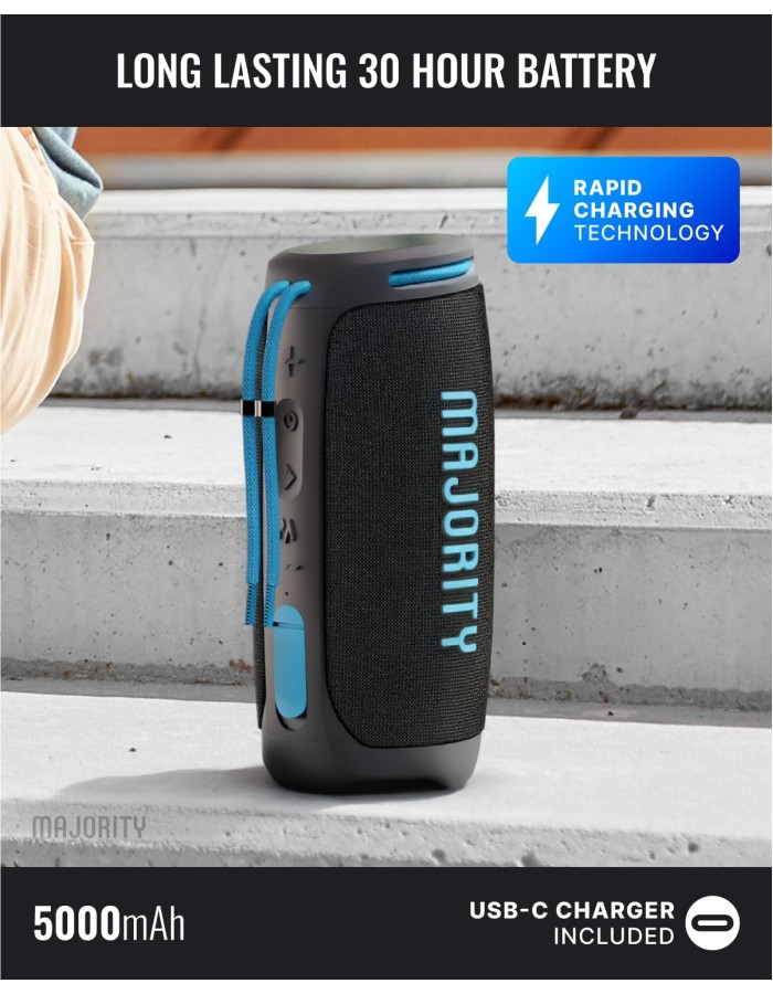 Majority Portable Speakers Move 3 IPX67 40W USB/AUX/SD/RGB UK