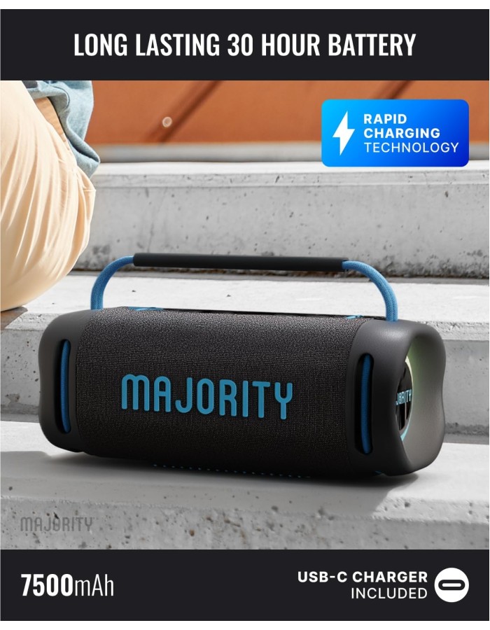 Majority Portable Speakers Move 4 IPX67 70W USB/AUX/SD/RGB UK
