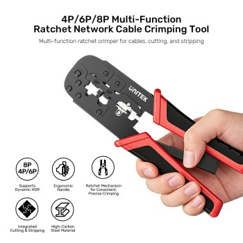 Unitek Network Tools Crimping for RJ45 Connectors 8P/6P/4P 0T136ARD01