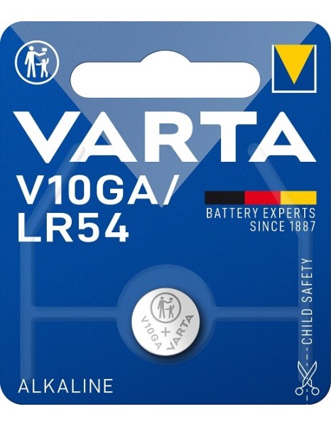 Varta Alkaline V10GA (LR54) Coin Cell Battery (1pc)