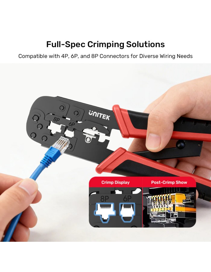 Unitek Network Tools Crimping for RJ45 Connectors 8P/6P/4P 0T136ARD01 Unitek Network Tools Crimping for RJ45 Connectors 8P/6P/4P 0T136ARD01