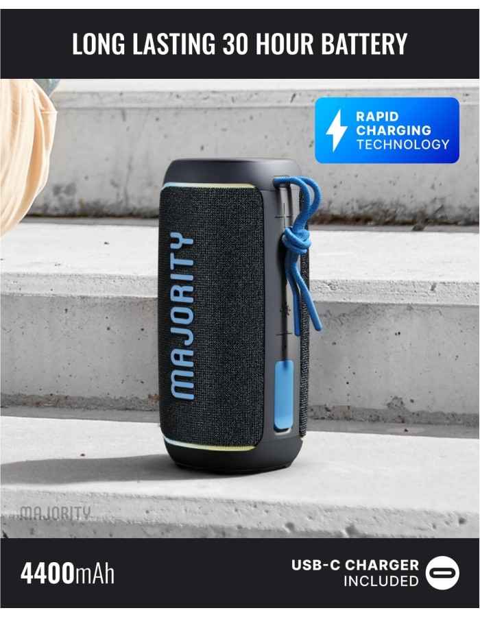 Majority Portable Speakers Move 2 IPX67 24W USB/AUX/SD/RGB UK