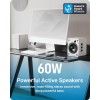Majority Speakers Active D50X 60W 2.0 BT/USB/Optical/HDMI ARC White (pair)