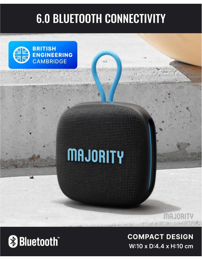 Majority Portable Speakers Move 1 IPX65 12W Rugged USB/AUX/SD UK