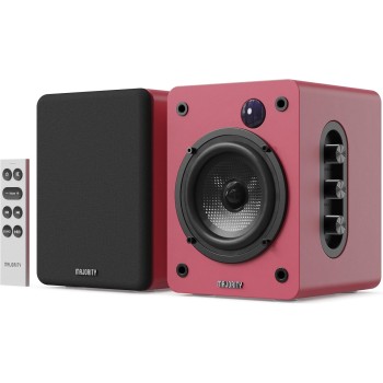 Majority Speakers Active D50X 60W 2.0 BT/USB/Optical/HDMI ARC Maroon (pair)