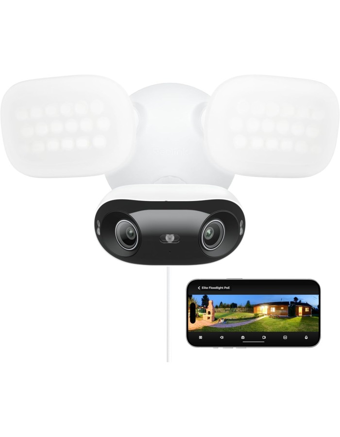 Reolink POE IP Outdoor Camera Panoramic Ultra-Wide View 4K Elite Floodlight Reolink POE IP Outdoor Camera Panoramic Ultra-Wide View 4K Elite Floodlight