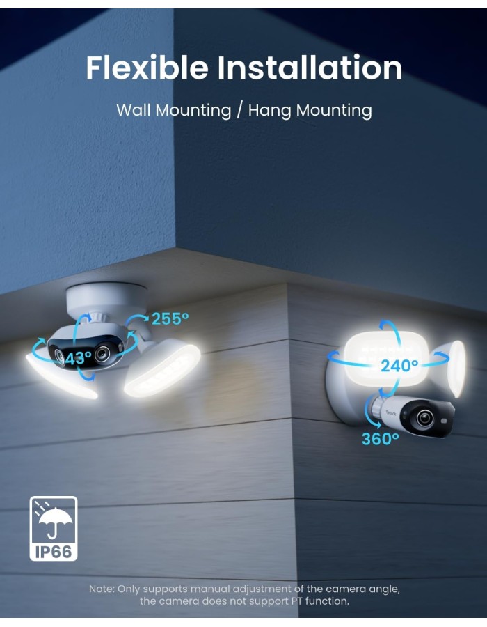 Reolink POE IP Outdoor Camera Panoramic Ultra-Wide View 4K Elite Floodlight Reolink POE IP Outdoor Camera Panoramic Ultra-Wide View 4K Elite Floodlight