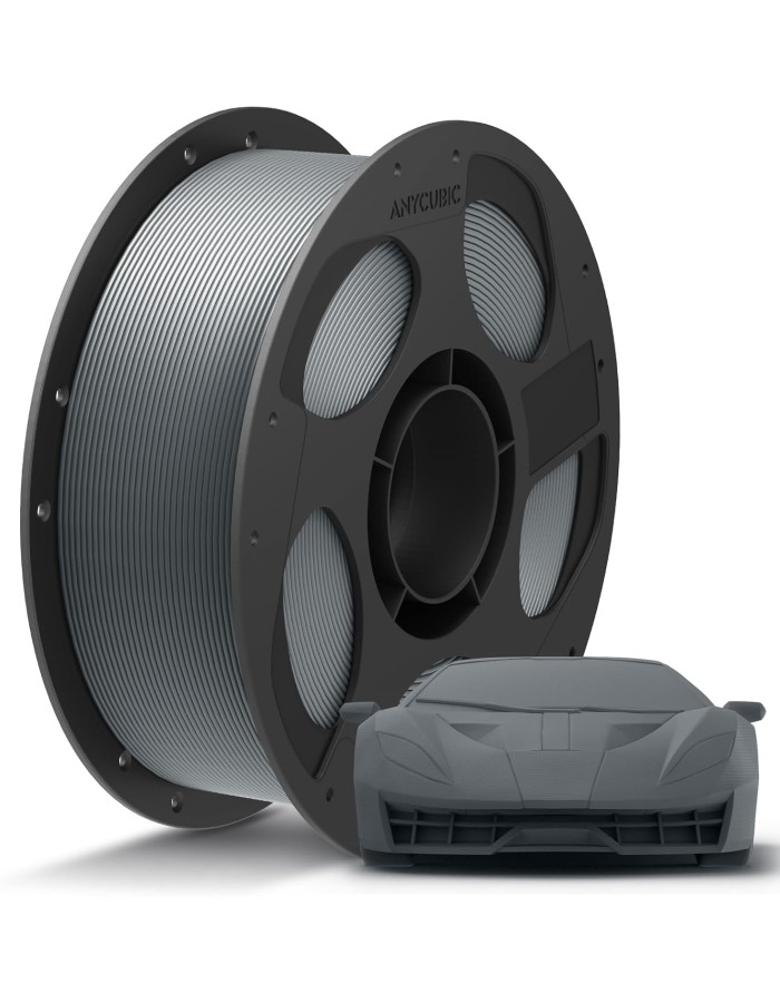 Anycubic PLA+ Filament Grey 1Kg. Ideal Usage: Functional prototypes, mechanical parts, durable household gadgets, and brackets or mounts that require more impact resistance than standard PLA can provide.