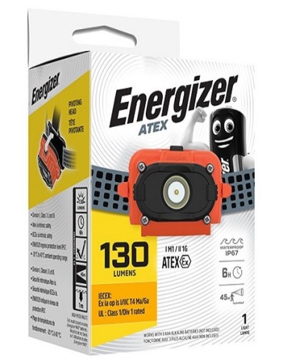 Energizer Light Headlight 130 Lumens & 6 Hrs IP67 - ATEX Energizer Light Headlight 130 Lumens & 6 Hrs IP67 - ATEX