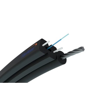 Opton Fiber Optic Cable 1 Core SM Flat Aerial LSZH G657A1 1000m
