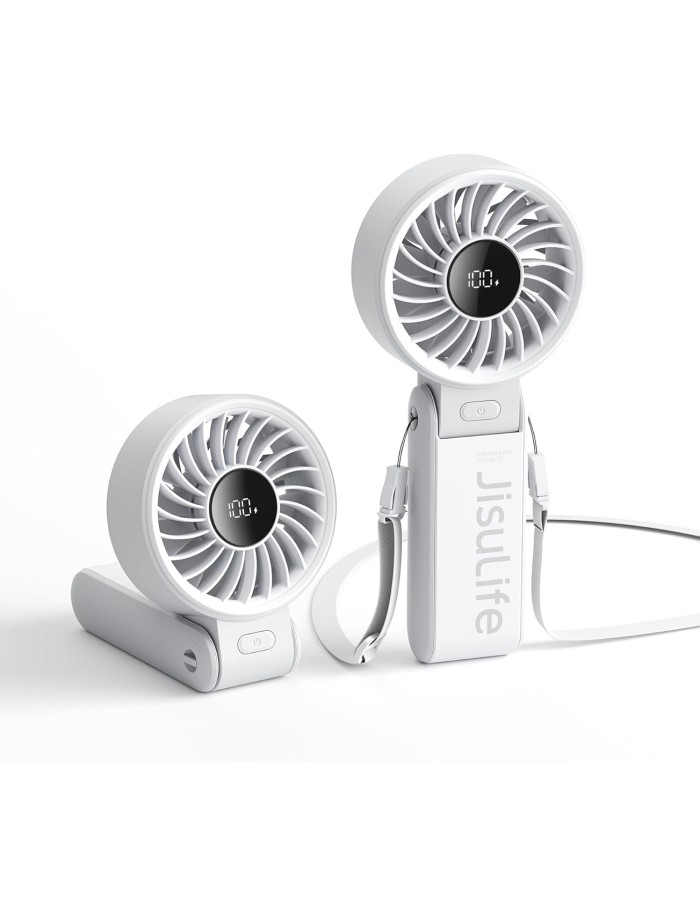 Jisulife Portable Personal Fan 3600mAh FAN 7 Grey/White Jisulife Portable Personal Fan 3600mAh FAN 7 Grey/White