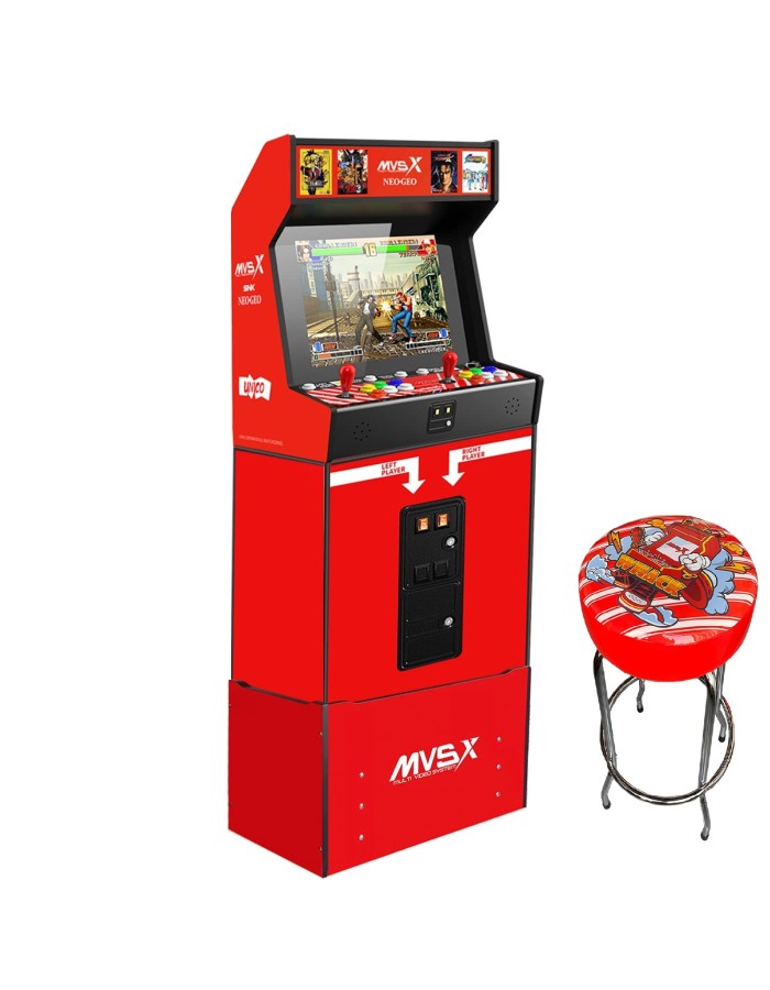 Unico MVSX Arcade 17'' with 50 Preloaded SNK Licensed Games Deluxe Combo with Riser & Chair Unico MVSX Arcade 17'' with 50 Preloaded SNK Licensed Games Deluxe Combo with Riser & Chair
