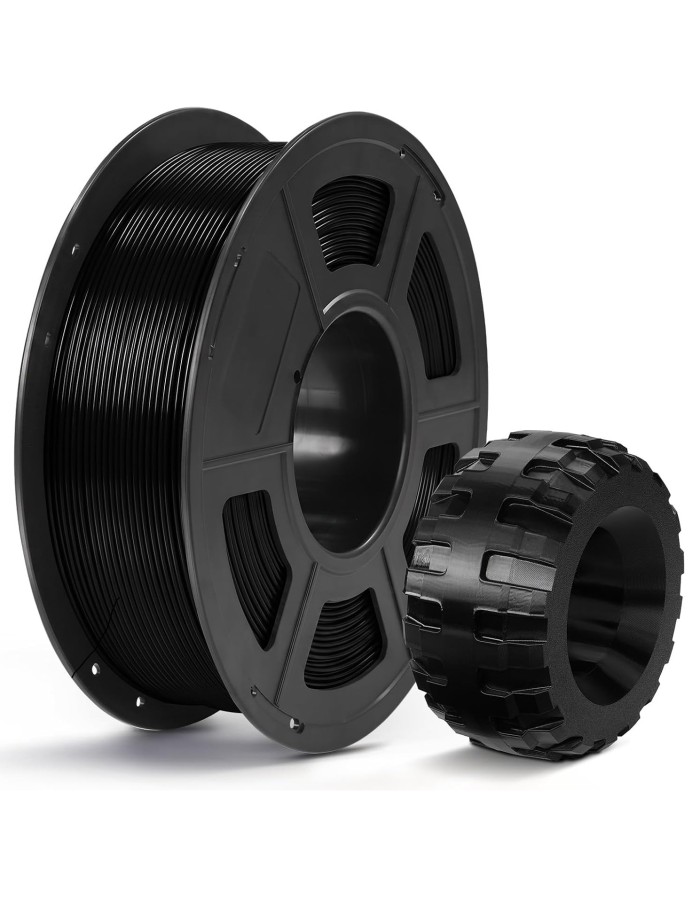 Anycubic TPU 95A Filament Black 1Kg. Ideal Usage: Phone cases, custom gaskets, footwear prototypes, RC car tires, and vibration dampeners.