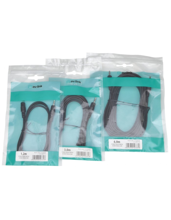 AV:link 3.5mm Stereo to 3.5mm Stereo 1.2m 112.036UK AV:link 3.5mm Stereo to 3.5mm Stereo 1.2m 112.036UK