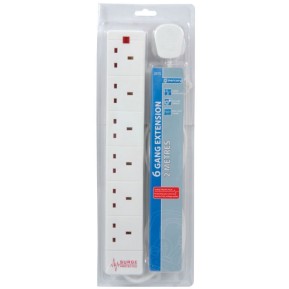 Mercury 6 Gang with Surge protection 2m 429.776UK Mercury 6 Gang with Surge protection 2m 429.776UK