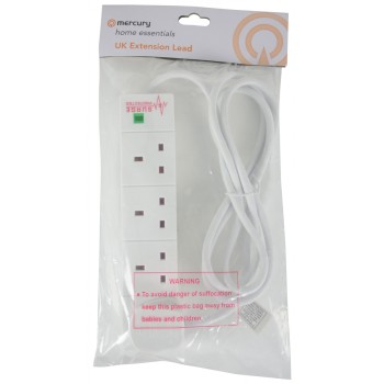 Mercury 4Gang with Surge Protector 2.0m in Polybag 430.009UK Mercury 4Gang with Surge Protector 2.0m in Polybag 430.009UK