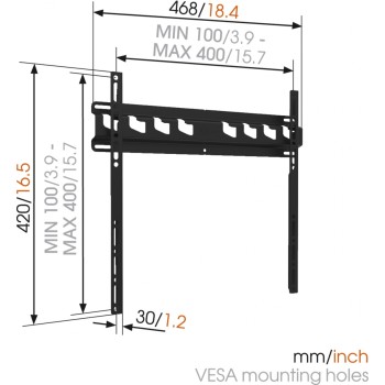 Vogels MA3000 FLAT TV Wall Mount 32-65'' Fixed Black
