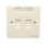 Kuwes UK Double Outlet Faceplate 86x86mm