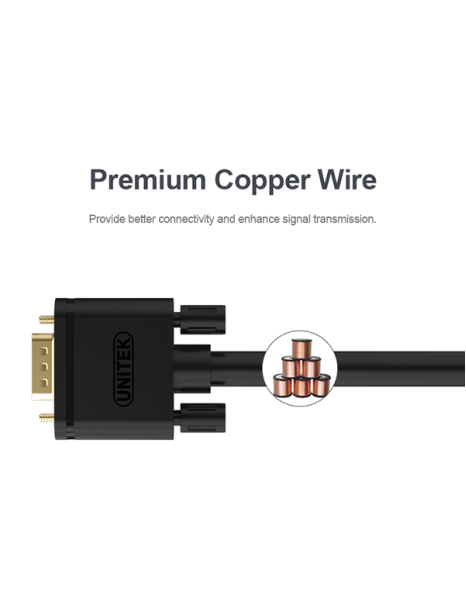 Unitek Y-C505G VGA to VGA Cable 5.0m Unitek Y-C505G VGA to VGA Cable 5.0m