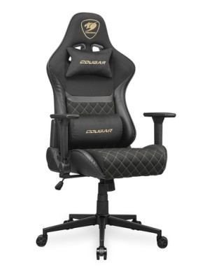 COUGAR Armor One V2 Gold F Gaming Chair, PVC/Fabric, Black COUGAR Armor One V2 Gold F Gaming Chair, PVC/Fabric, Black