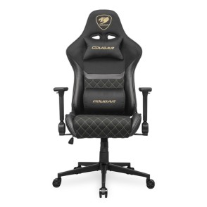 COUGAR Armor One V2 Gold F Gaming Chair, PVC/Fabric, Black