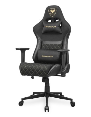 COUGAR Armor One V2 Gold F Gaming Chair, PVC/Fabric, Black COUGAR Armor One V2 Gold F Gaming Chair, PVC/Fabric, Black