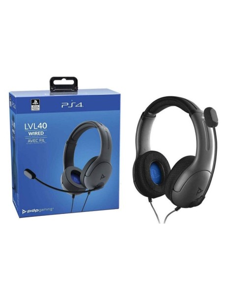 PDP - Wired Gaming Headset for Playstation Grey LvL40