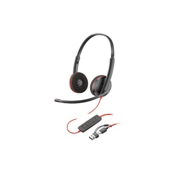 Poly Blackwire 3220 Stereo USB-C Headset +USB-C/A Adapter (8X228AA) Poly Blackwire 3220 Stereo USB-C Headset +USB-C/A Adapter (8X228AA)