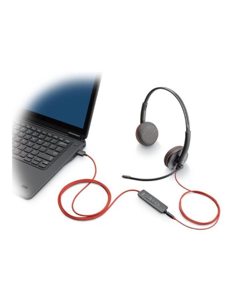 Poly Blackwire 3310 Headset Monaural Microsoft Teams Certified USB-C +USB-C/A Adapter - 8X216AA