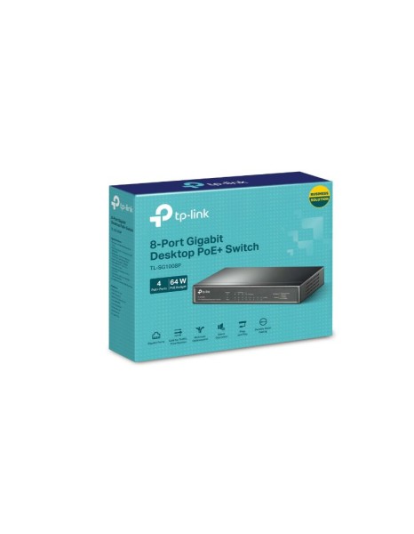 Tp-Link 8-Port Gigabit Desktop Switch with 4-Port PoE+ (TL-SG1008P)