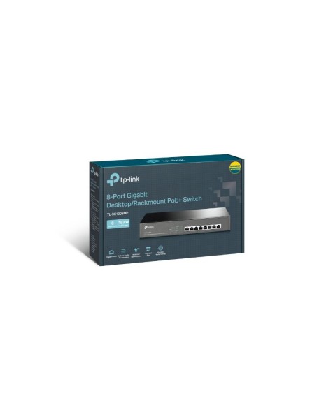 Tp-Link 8-Port Gigabit Desktop/Rackmount Switch with 8-Port PoE+ (TL- SG1008MP) Tp-Link 8-Port Gigabit Desktop/Rackmount Switch with 8-Port PoE+ (TL- SG1008MP)