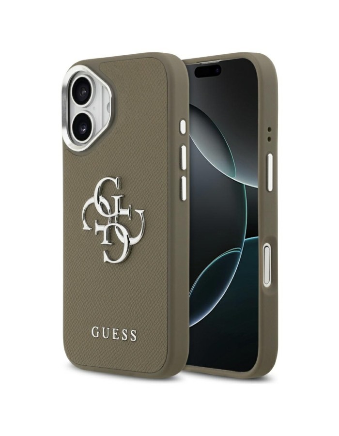 Guess Grained Big 4G Classic Logo iPhone 17 Case - Brown