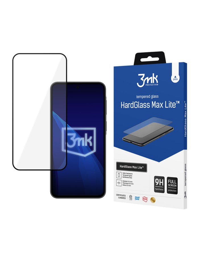 3mk HardGlass Max Lite Black Tempered Glass for Samsung Galaxy A37