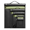 Set of 5 fireproof RFID signal blocking bags OTN-5R with handle and reflective strip - black Set of 5 fireproof RFID signal blocking bags OTN-5R with handle and reflective strip - black