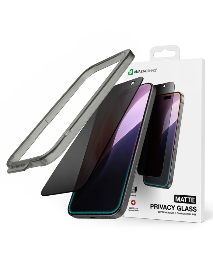AmazingThing Titan FusionFilter 7 Matte Privacy Tempered Glass for iPhone 17 Pro