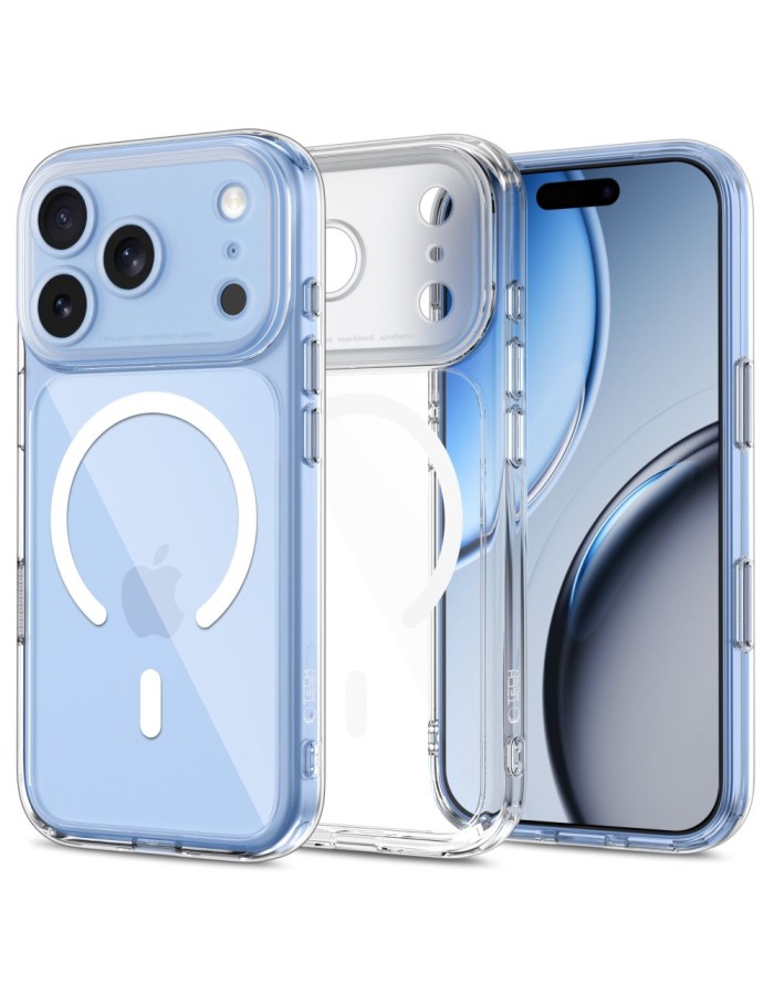 Tech-Protect MagPeak MagSafe CC Case for iPhone 18 Pro Max / 17 Pro Max - Clear