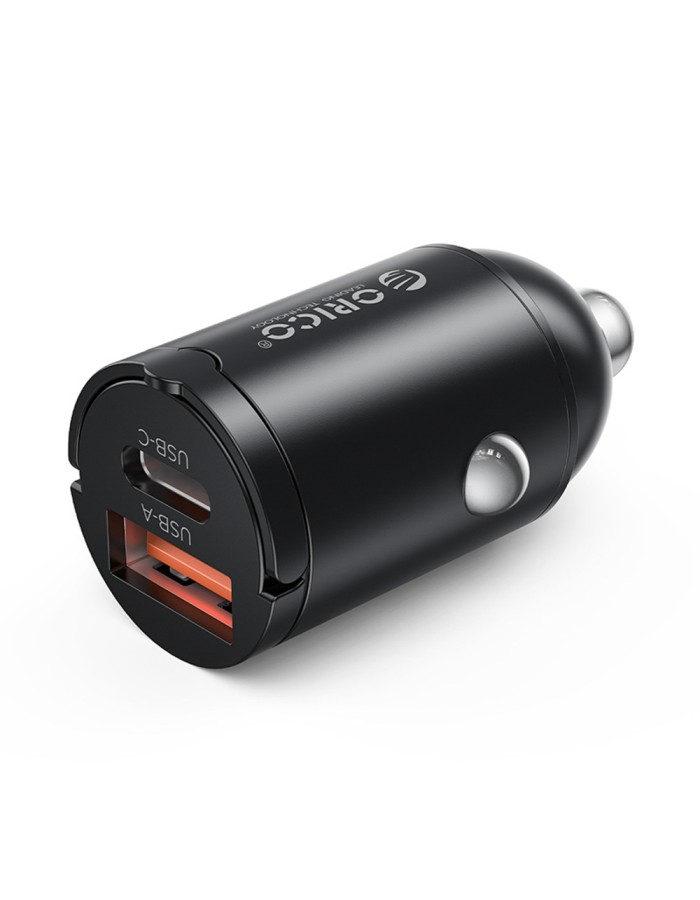 Orico MiniRing 30W USB-A + USB-C Car Charger - Black