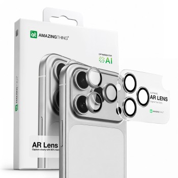 AmazingThing Lens Glass for iPhone 17 Pro / Pro Max with Silver Aluminum Frame