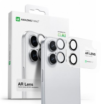 AmazingThing Lens Glass for iPhone 17 with Clear Frame