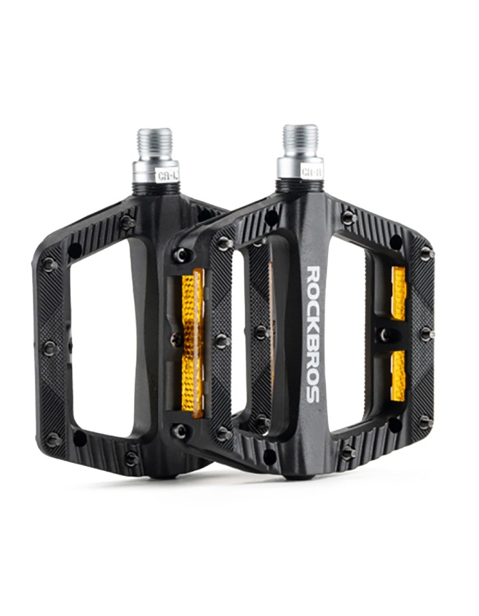 Rockbros BP2501 Reflective Nylon Bicycle Pedals - Black Rockbros BP2501 Reflective Nylon Bicycle Pedals - Black