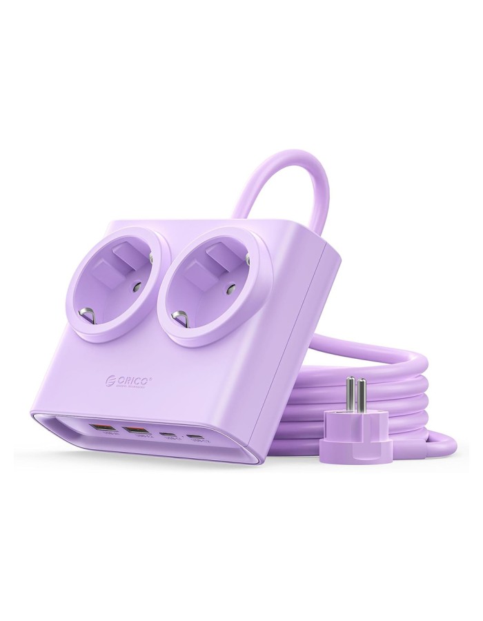 Orico PDC25 25W 6in1 Power Strip 2x AC + 2x USB-A + 2x USB-C - Purple Orico PDC25 25W 6in1 Power Strip 2x AC + 2x USB-A + 2x USB-C - Purple