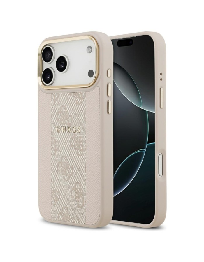 Guess 4G Stripe MagSafe Case for iPhone 17 Pro Max - Pink