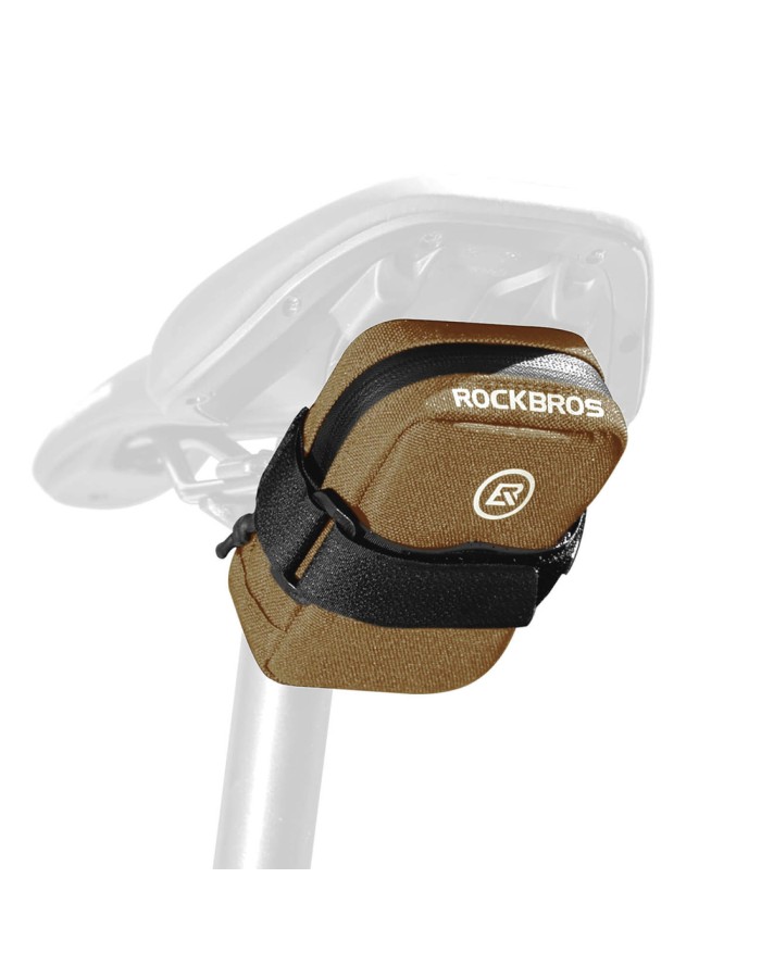 Rockbros F006 bicycle saddle bag 0.35 l - brown Rockbros F006 bicycle saddle bag 0.35 l - brown