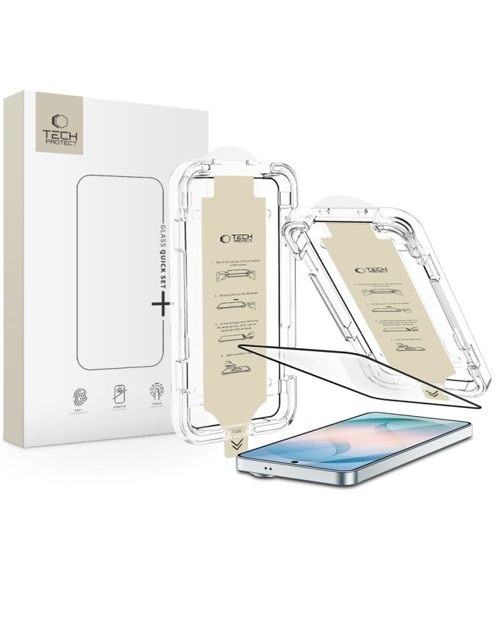 Tech-Protect Quick Set AR+ Anti-Reflective Glass for Samsung Galaxy S26 - Black