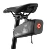 Rockbros AS-141 Lightweight Bicycle Seat Bag with Smart Rear Light - Black Rockbros AS-141 Lightweight Bicycle Seat Bag with Smart Rear Light - Black