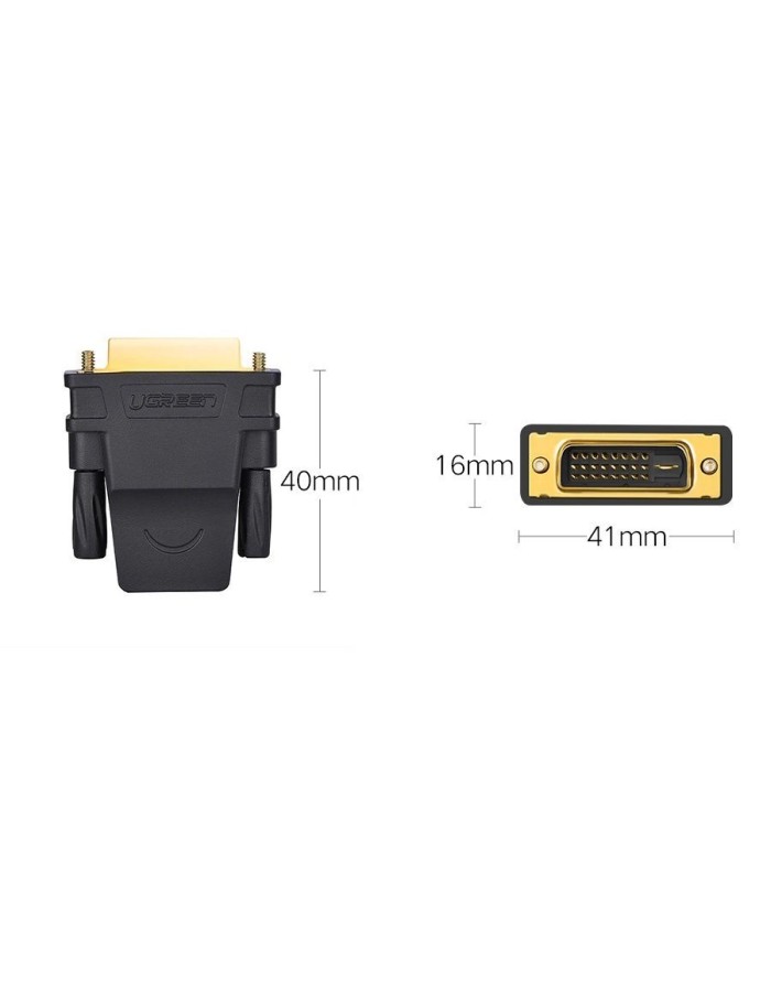 Ugreen HDMI adapter (female) - DVI 24 + 1 (male) FHD 60 Hz black (20124) Ugreen HDMI adapter (female) - DVI 24 + 1 (male) FHD 60 Hz black (20124)