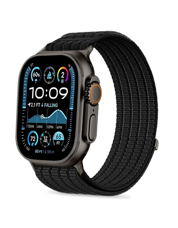 Tech-Protect Nylon Sport Strap for Apple Watch 44 / 45 / 46 / 49 mm - Black Tech-Protect Nylon Sport Strap for Apple Watch 44 / 45 / 46 / 49 mm - Black