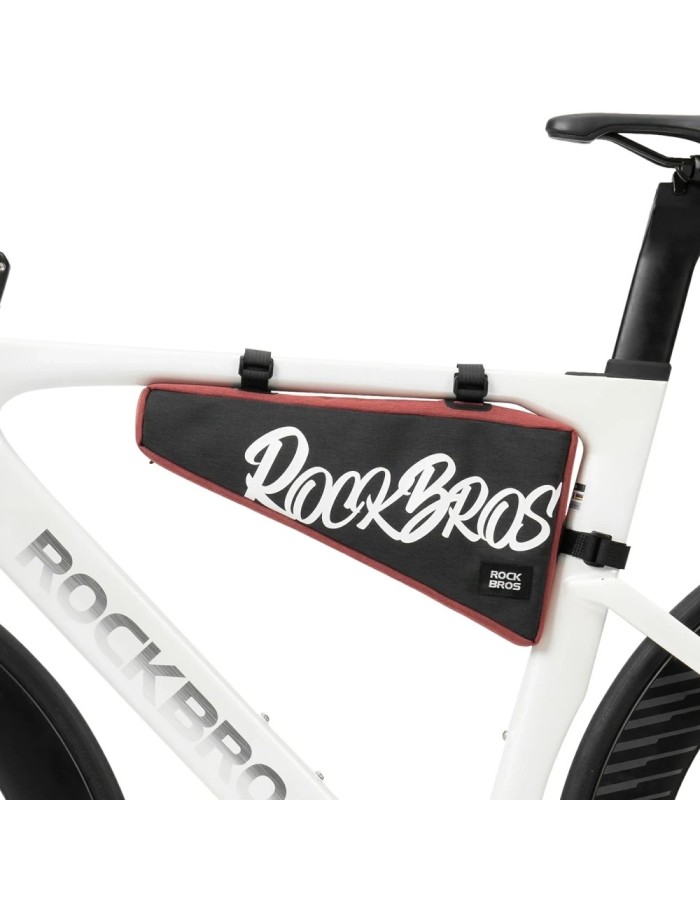 Rockbros G008 Flash Journey Triangle Frame Bike Bag XL 1.9 l - Black and Red Rockbros G008 Flash Journey Triangle Frame Bike Bag XL 1.9 l - Black and Red